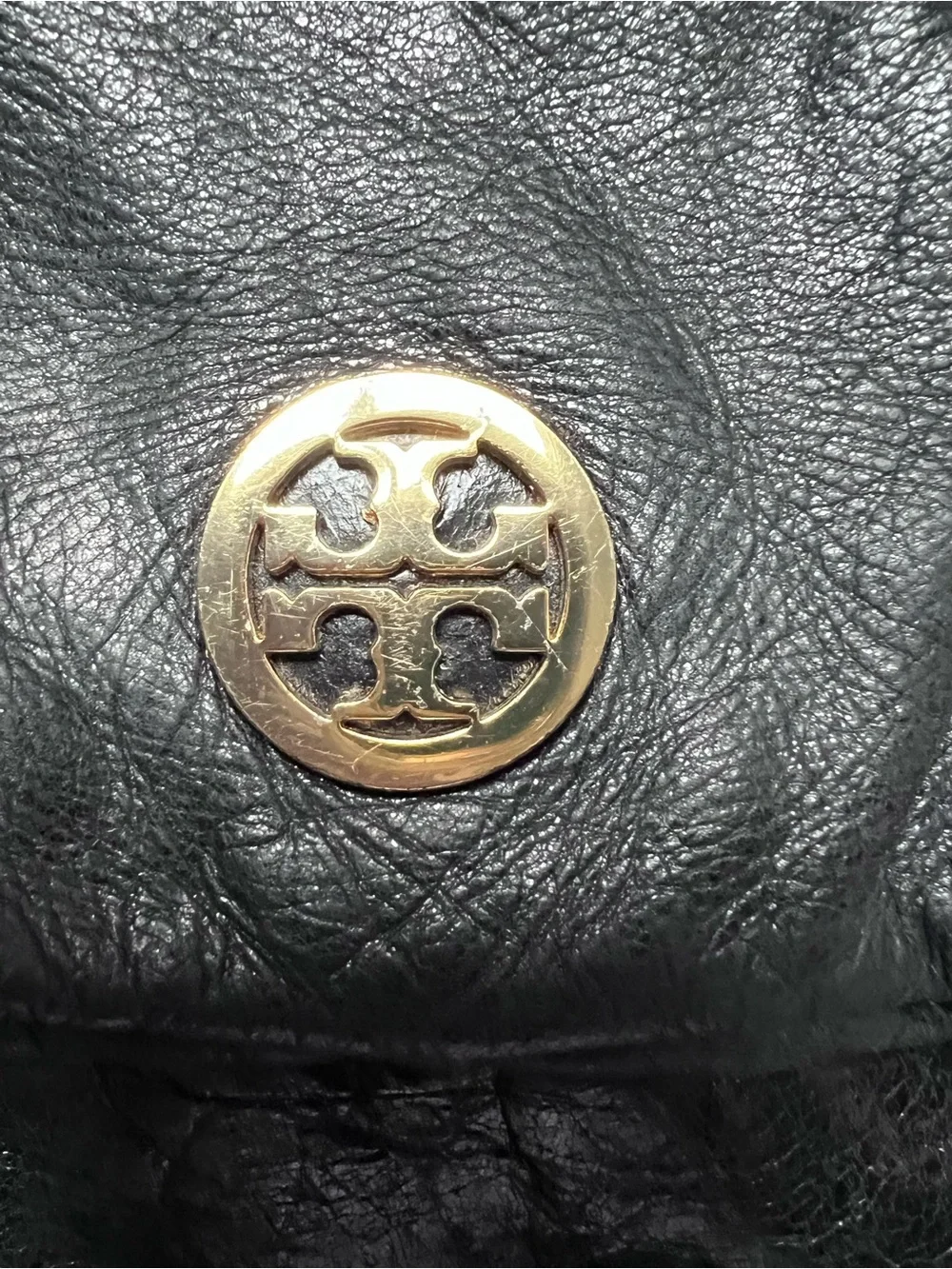 Tory Burch vintage black 🖤 glazed leather convertible bag 🖤